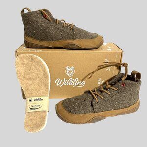 Wildling Grizzly Minimalist Outdoor Wool Youth Boots SZ 33 W3 M2 w/ Wool Insoles
